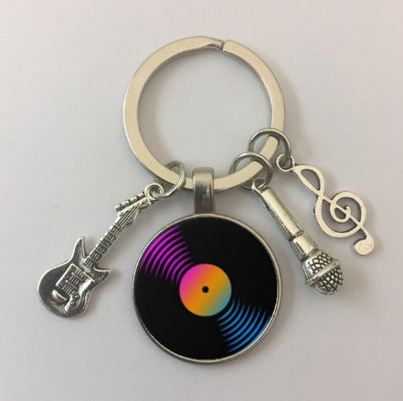卸売ビニールレコードレトロ蓄音機ガラスメタルキーホルダー